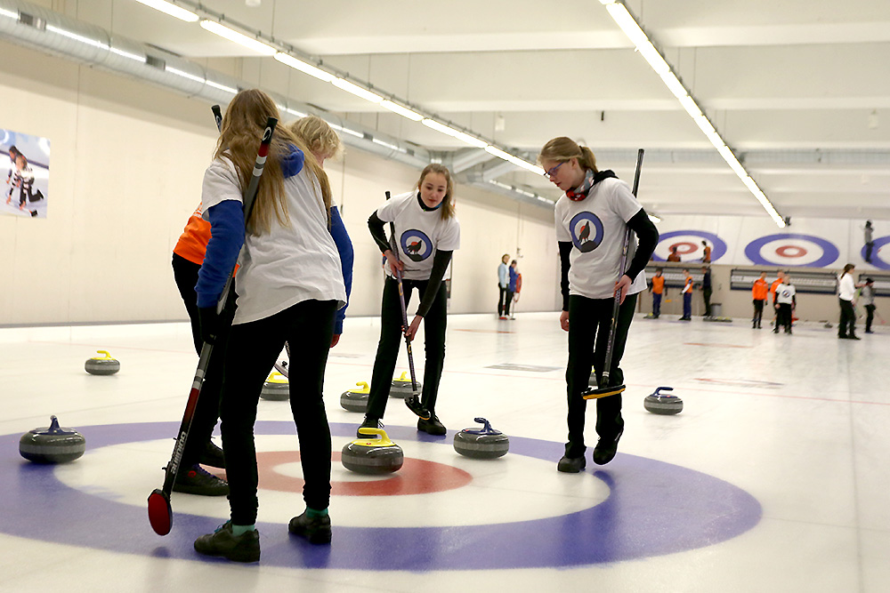 Curling jeugd wedstrijd Curlingbaan Zoetermeer